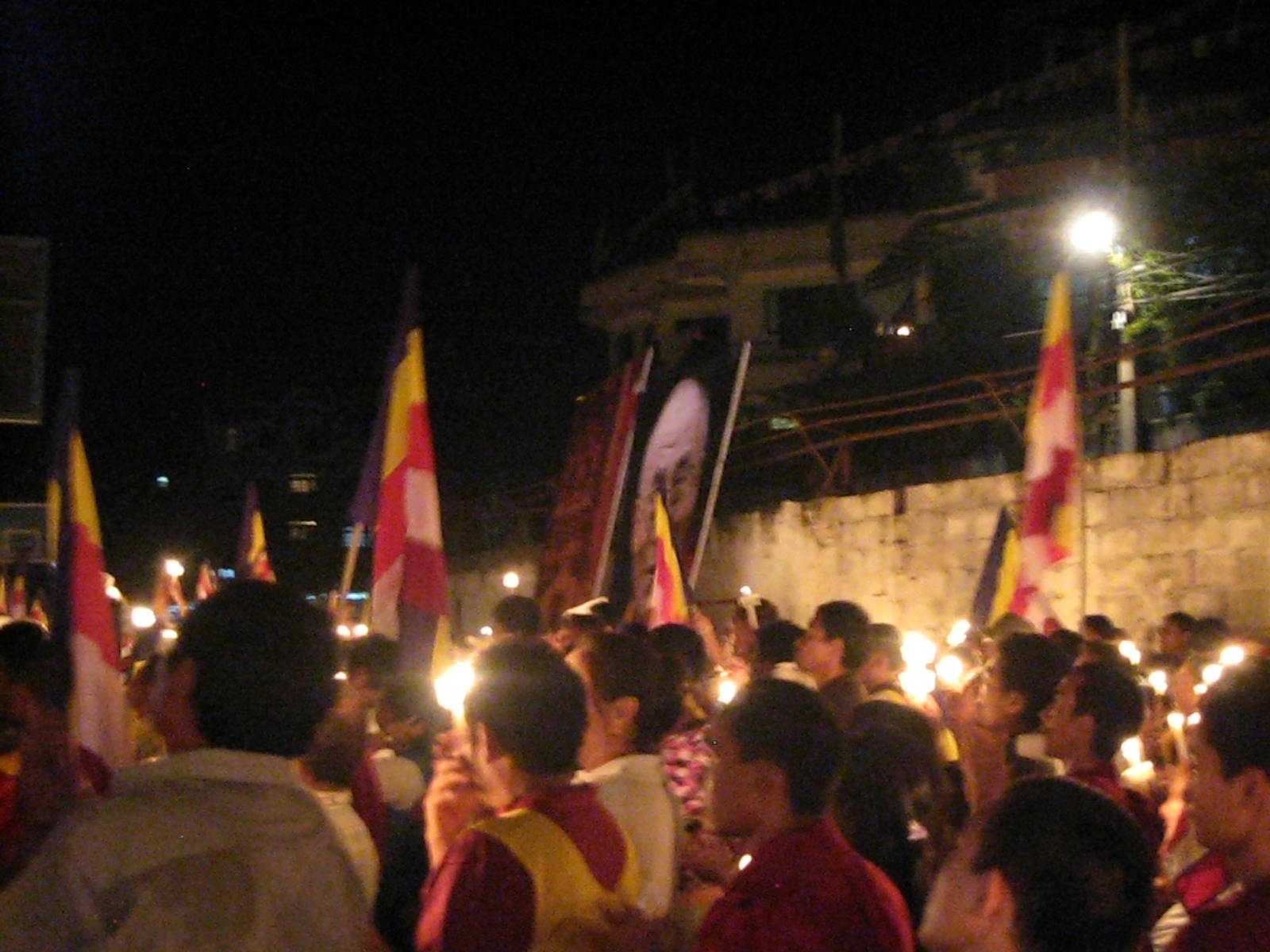 Dalai LAma en la manifestación por Tibet