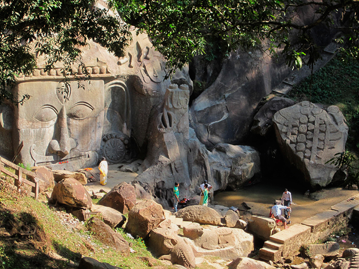 Estatuas de Shiva en Unakoti (Tripura)