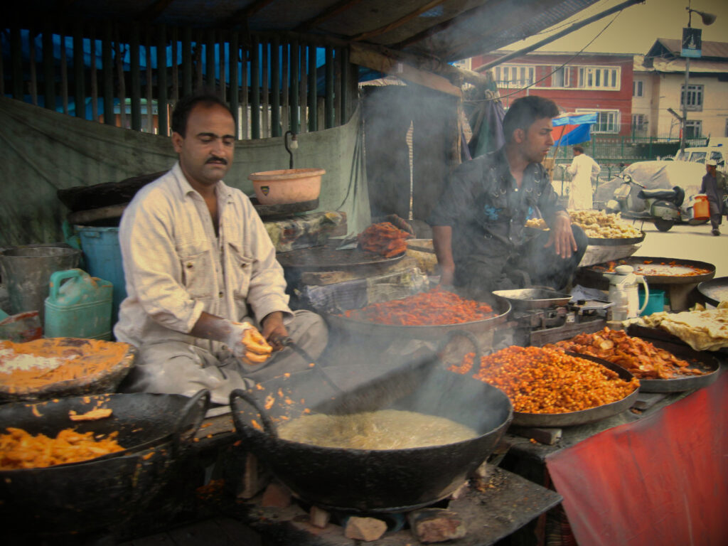Comida de la calle en India