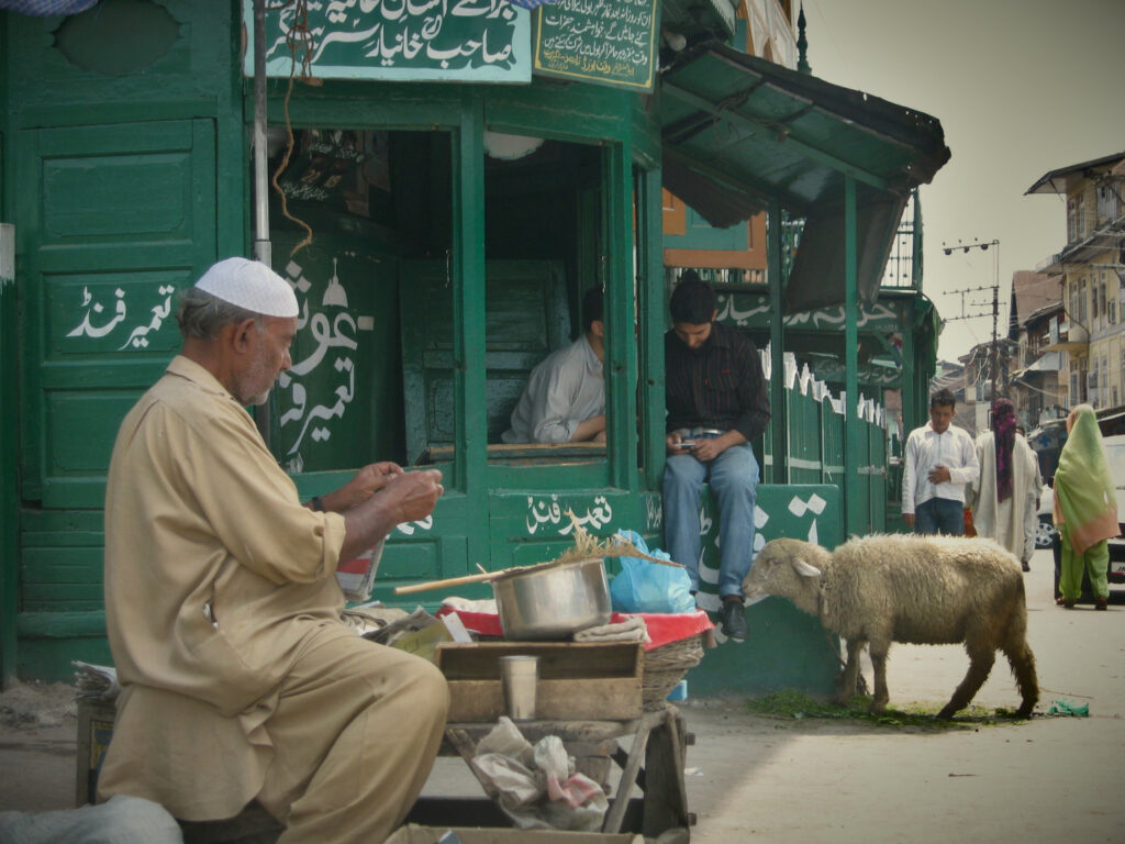 Vendedor callejero en Srinagar